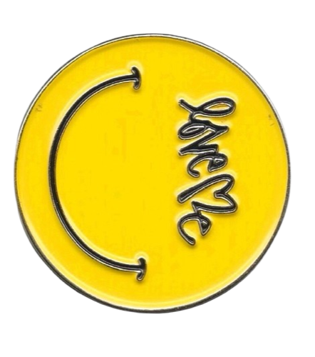 love me smiley pin